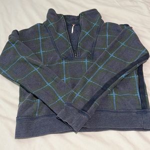 Free people zip neck pullover sweatshirt